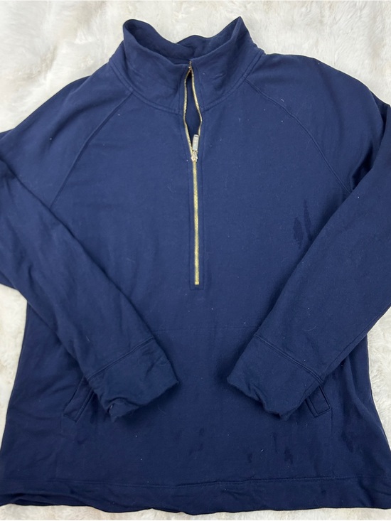Lilly Pulitzer Tops - Lilly Pulitzer Navy Half-Zip Pullover with Gold Zipper
